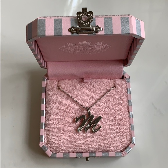 Letter M silver Juicy Couture necklace. - Picture 2 of 5